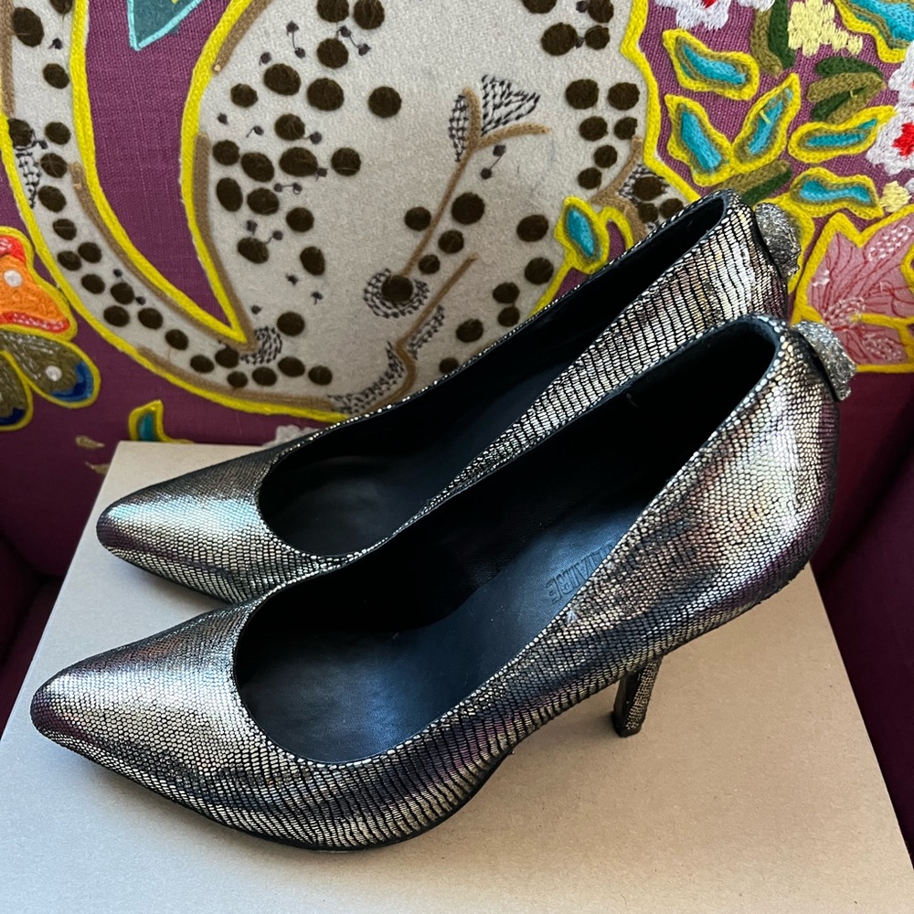 Zadig & Voltaire Gold Shoes Size 39 Women’s 9 - Picture 3 of 13